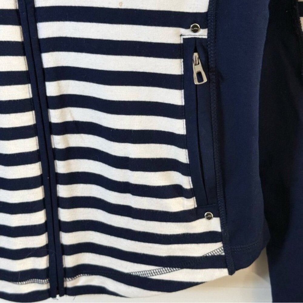 Lauren Ralph Lauren Active Women’s Zip Up Jacket Size Small Striped Retro - Picture 9 of 12